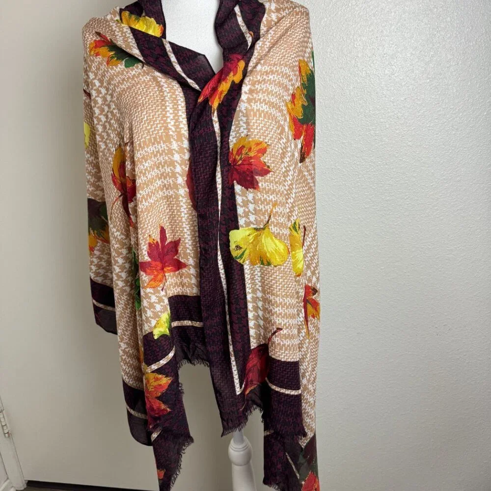 Falling Leaves Scarf Wrap 100% MODAL   26